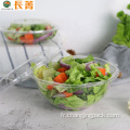 Bols de contenants de salade jetable en plastique en plastique